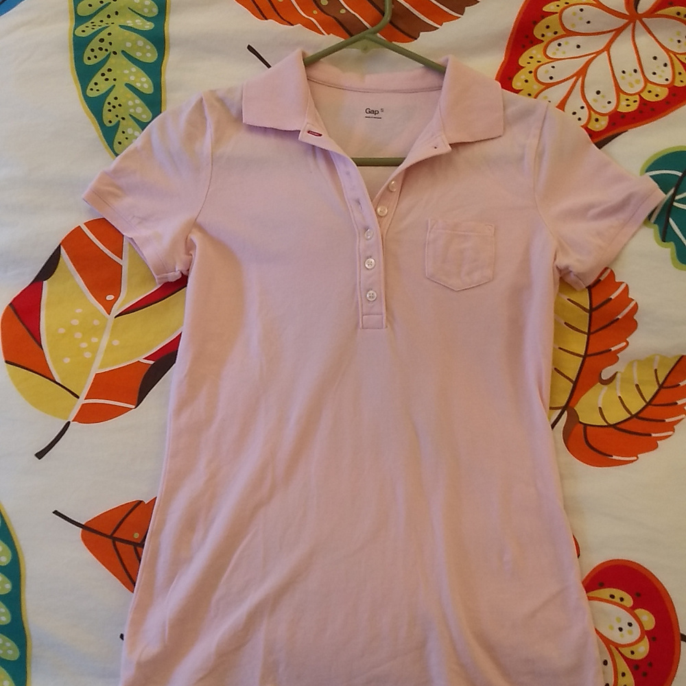GAP | Stretch Baby Pink Polo Shirt